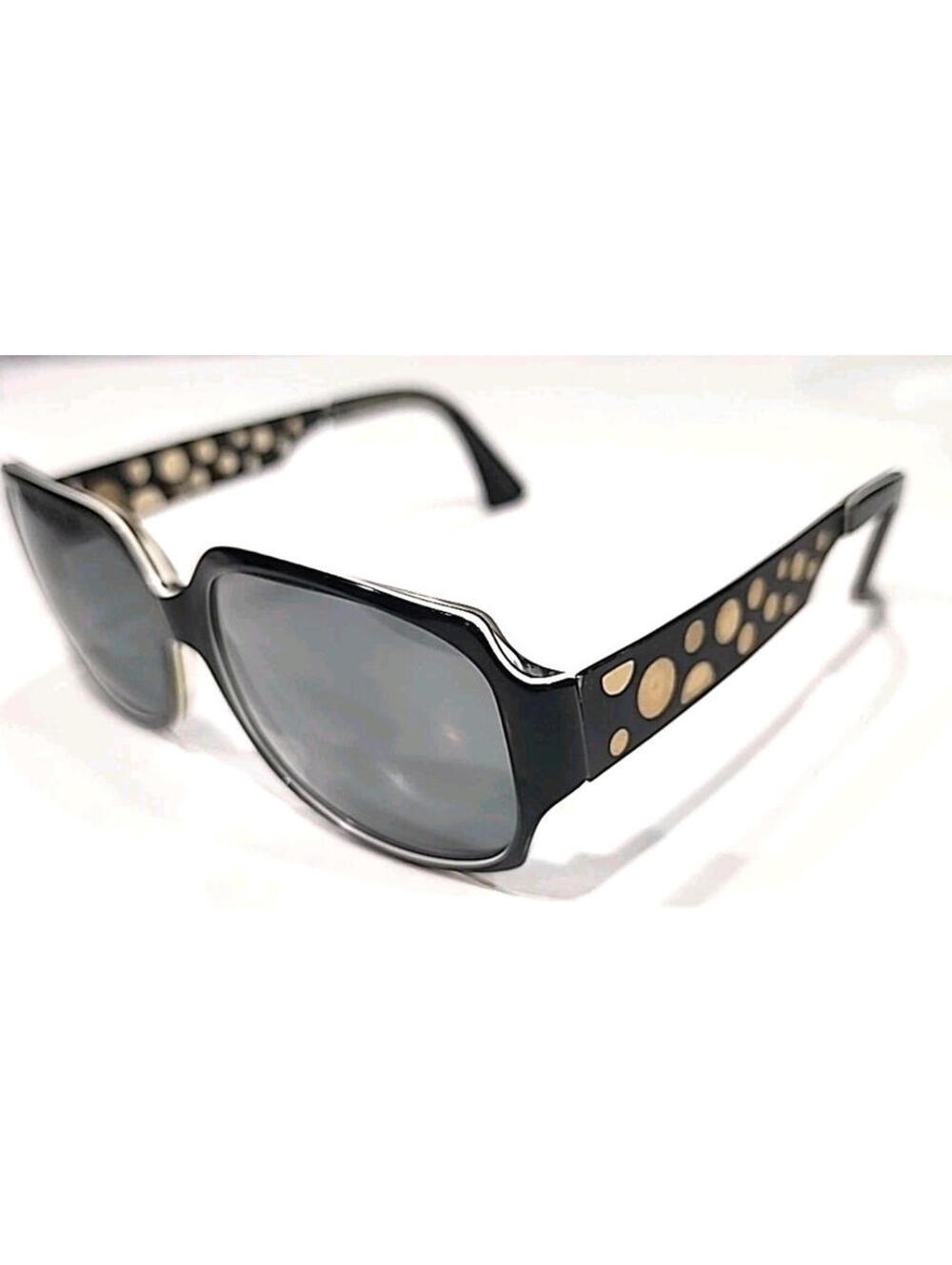 Jean Lafont Paris Soleil Black Square Gray Sunglasses France